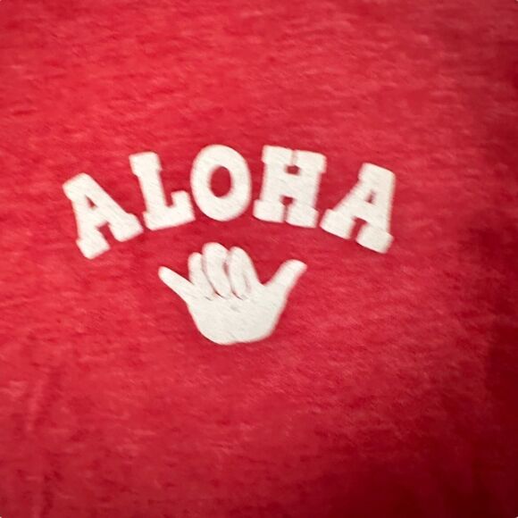 Local Motion ~ Red heather cut short ~ cropped ~ lightweight ~ size Medium - Picture 3 of 8